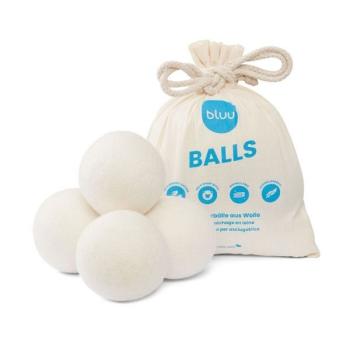 bluu Balls, 4-er Pack Trocknerbälle , 100% reine neuseeländische Schafswolle